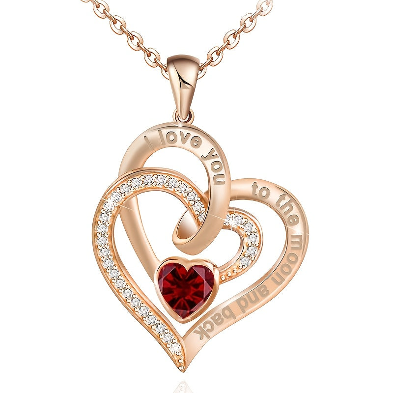 Red Heart Crystal Rhinestone Necklace | One Piece